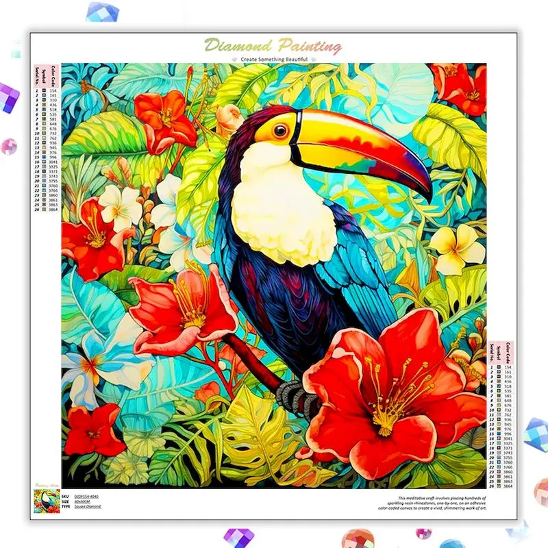 

GATYZTORY Diamond Painting Full Square Diamond Embroidery Sale Animal Colorful Birds Rhinestones Pictures Diamond Mosaic Beadwor