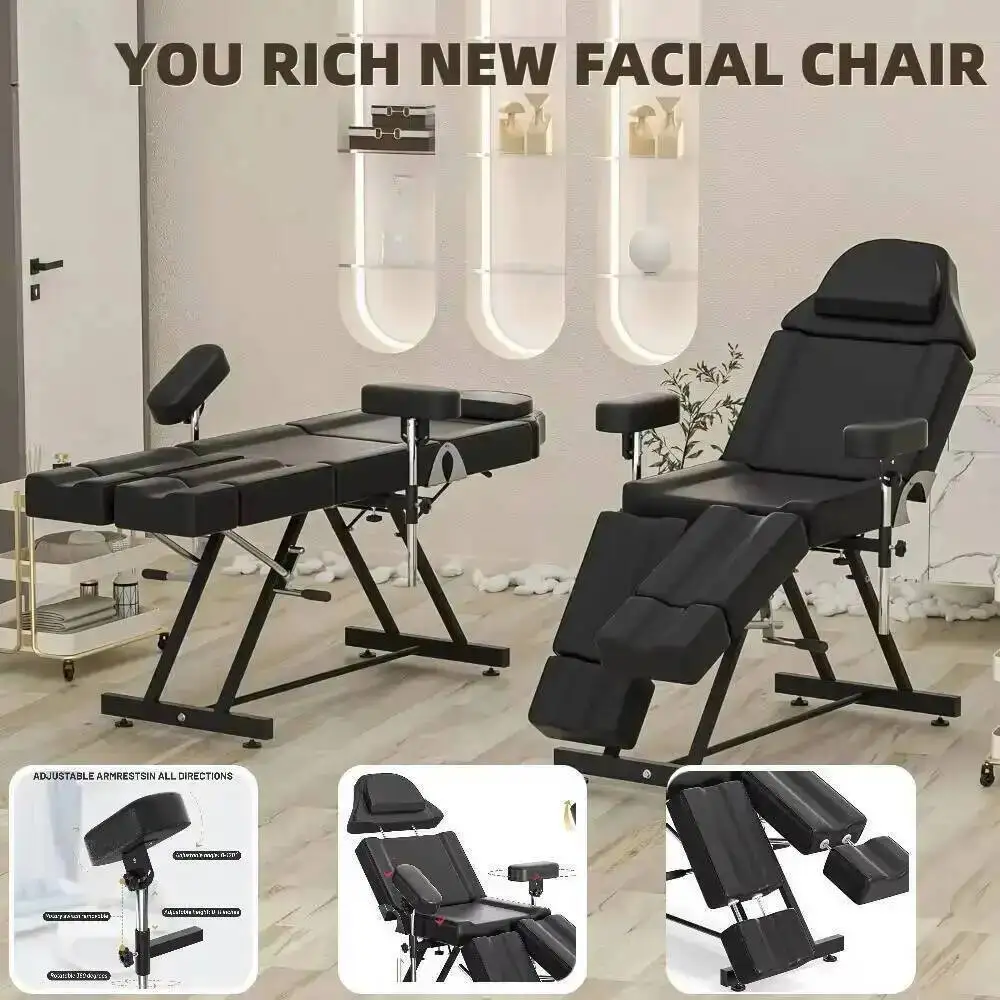 Folding Chair Massage Electric Salon Table Aesthetic Stretchers Artificial Leather Tattoo Furniture Camillas Para Lashista