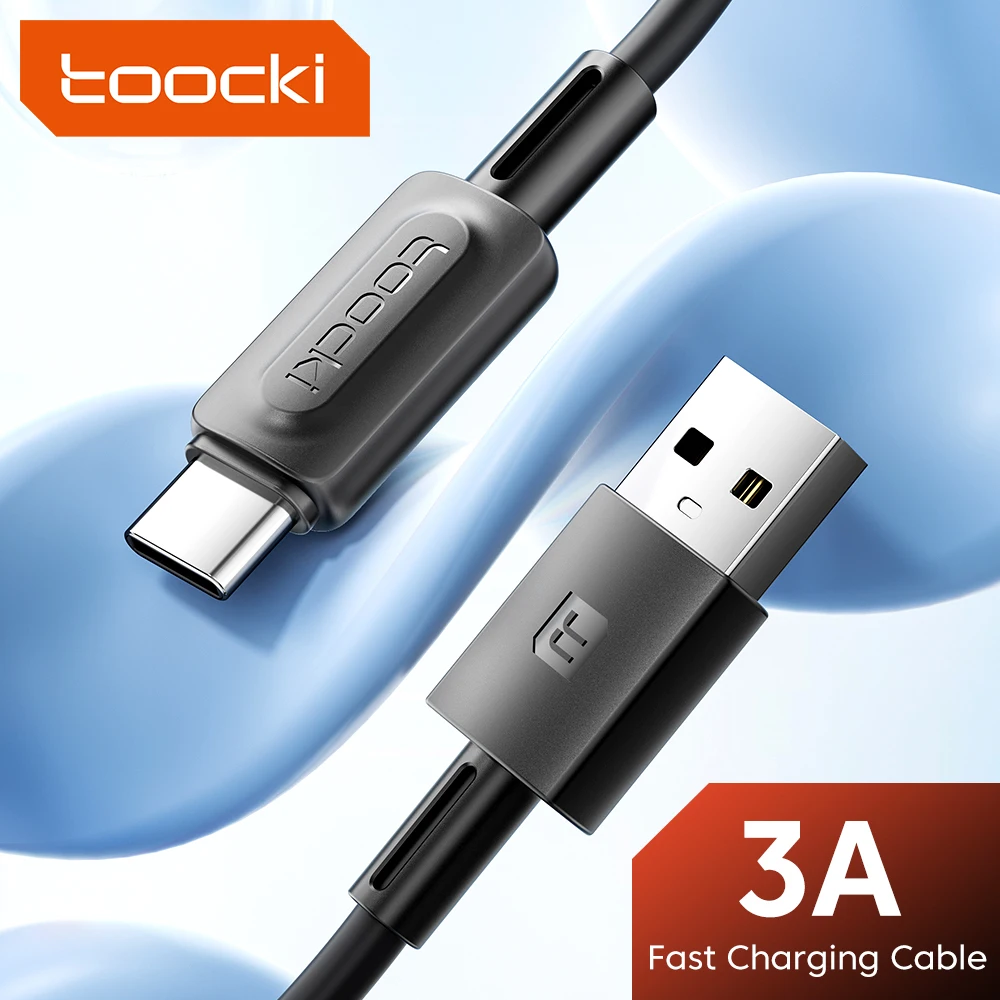 Toocki 3A USB Type C Cable for Xiaomi 11 10 Huawei Samsung Oneplus Realme POCO Mobil Phone fast Charging Type C Cbale Data Cord