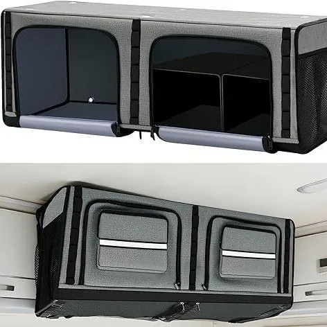 36 Inch RV Ceiling Hanging Storage Bag Removable Camper Van Overhead Organizer