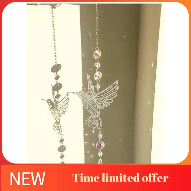 فضي اللون Brid كريستال Suncatcher معلقة الديكور قوس قزح صانع غرفة ديكور ضوء الماسك غرفة الديكورات الجمالية، دائم