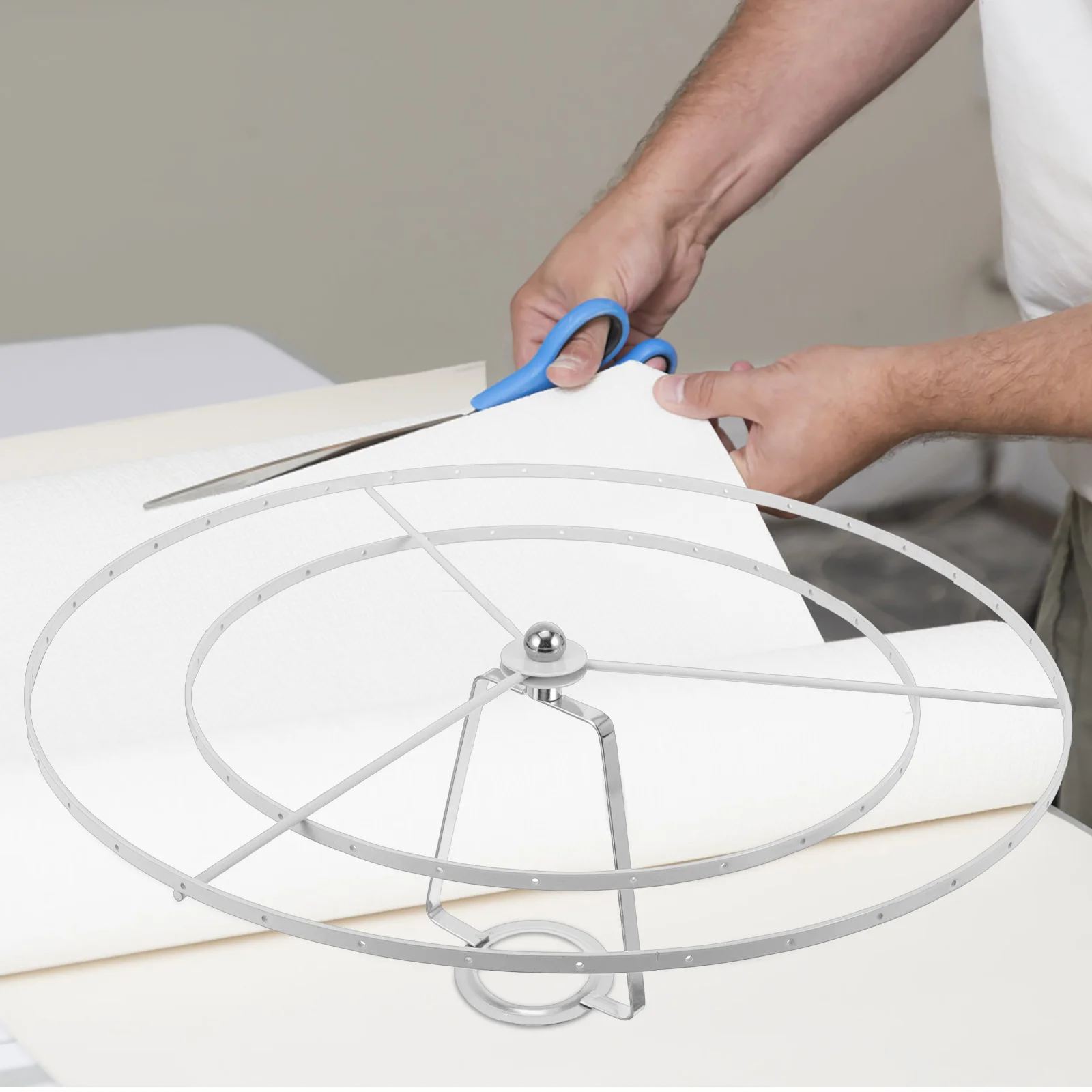 

1 Set Of Metal Lampshade Frame For Diy Pendant Light Vintage Ceiling Lamp Shade Ring Decorative Lampshade Rack Hanging Light