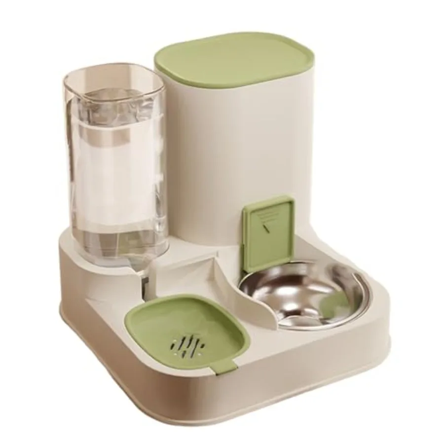 

2 in 1 Dog Cats Feeders and Water Dispenser Automatic Food Feeders and Waterer Set Cats Bowl Pet Supplies for Puppy