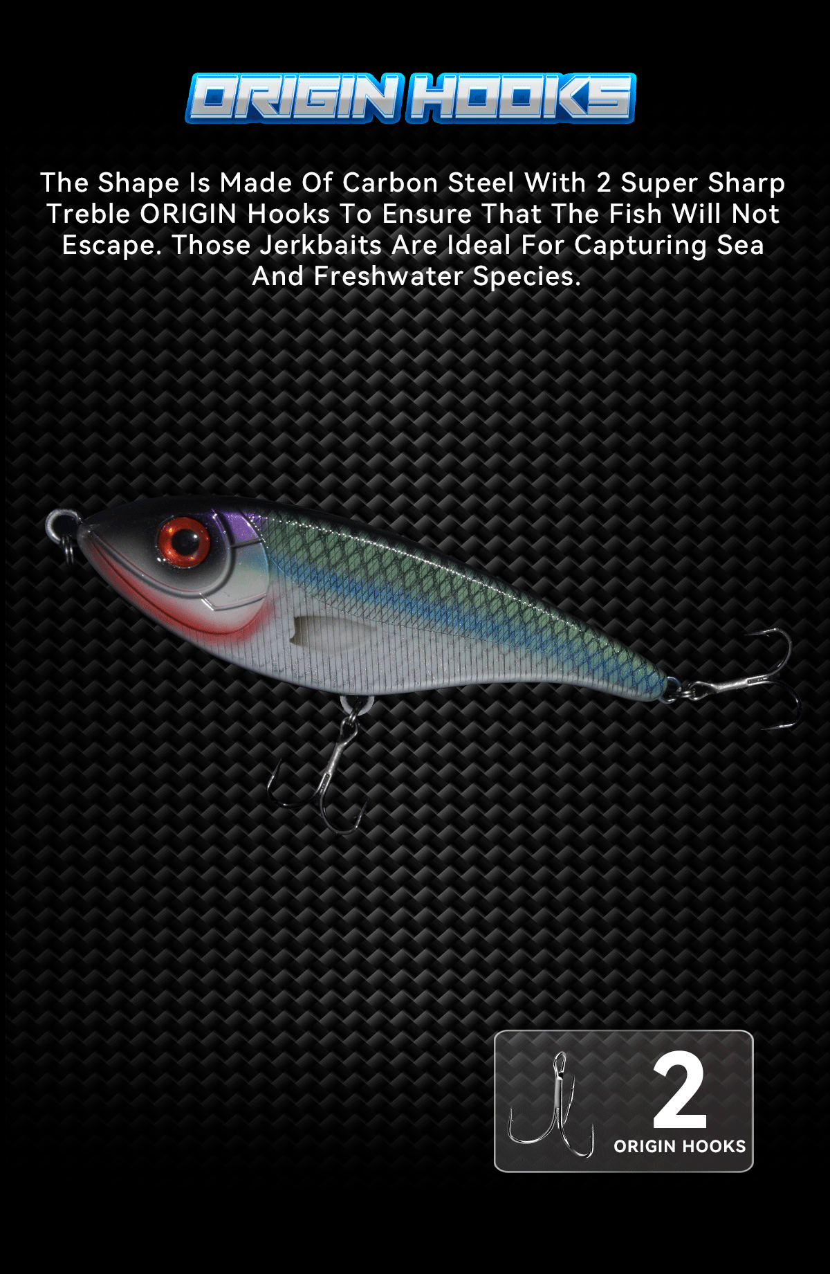 10 cm 27 g 12 cm 33 g Langsam sinkende VIB Neue Jerkbait Angelköder Stille Köder Hechtköder Künstliche Wobbler Pesca Leurre Barsch – Detail 4