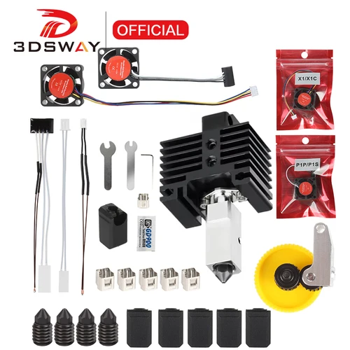 Hotend Original para Bambu Lab p1 X1 P1P X1C P1S, cabezal de impresión mejorado, termistor calentador para boquilla de acero endurecido bambulab