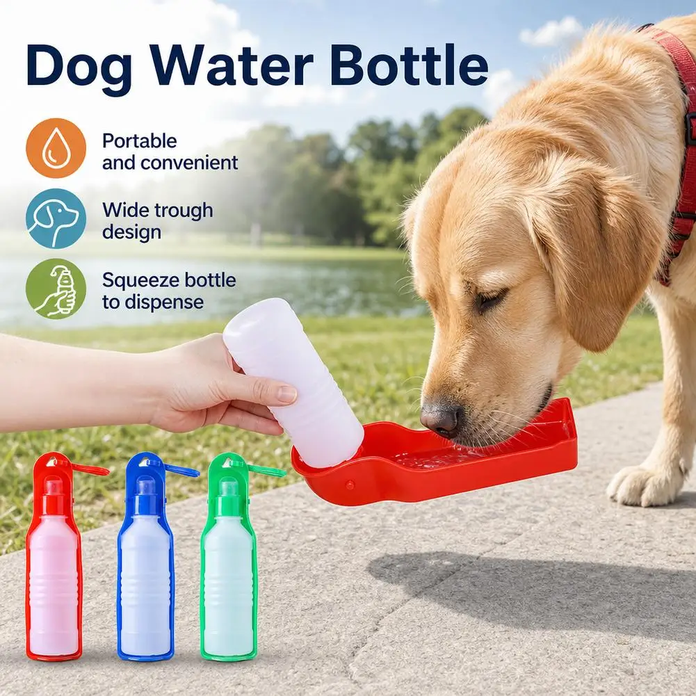 Portable Pet Dog Water Bottle Travel Cup Outdoor Feeder Dispenser Drinking Bowl Pet Supply For Small Large Dog Puppy Cat