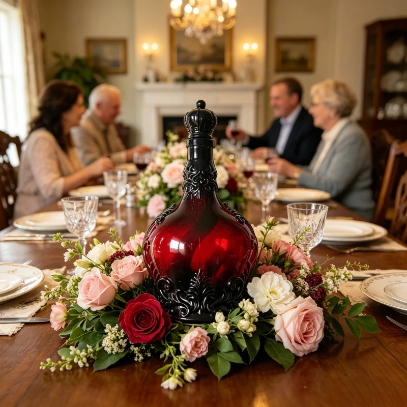 Decantador de Licores de Estilo Gótico de Lujo, Botella de Vidrio con Tapa de Corona para Whisky, Bourbon y Vino, Elegante Exhibición para Bar en Casa
