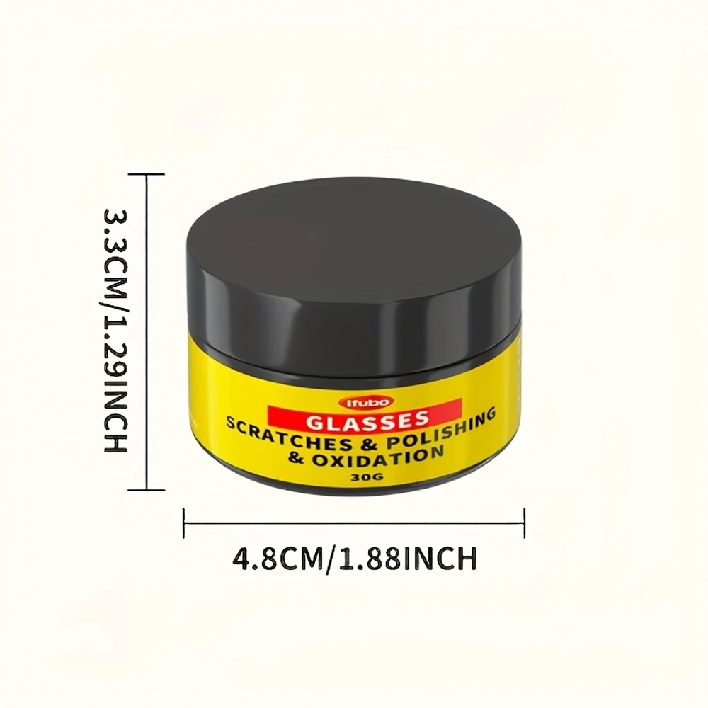 Crema reparadora de arañazos para gafas, crema reparadora de vidrio, antihuellas y antiarañazos, crema reparadora para amarilleo y envejecimiento