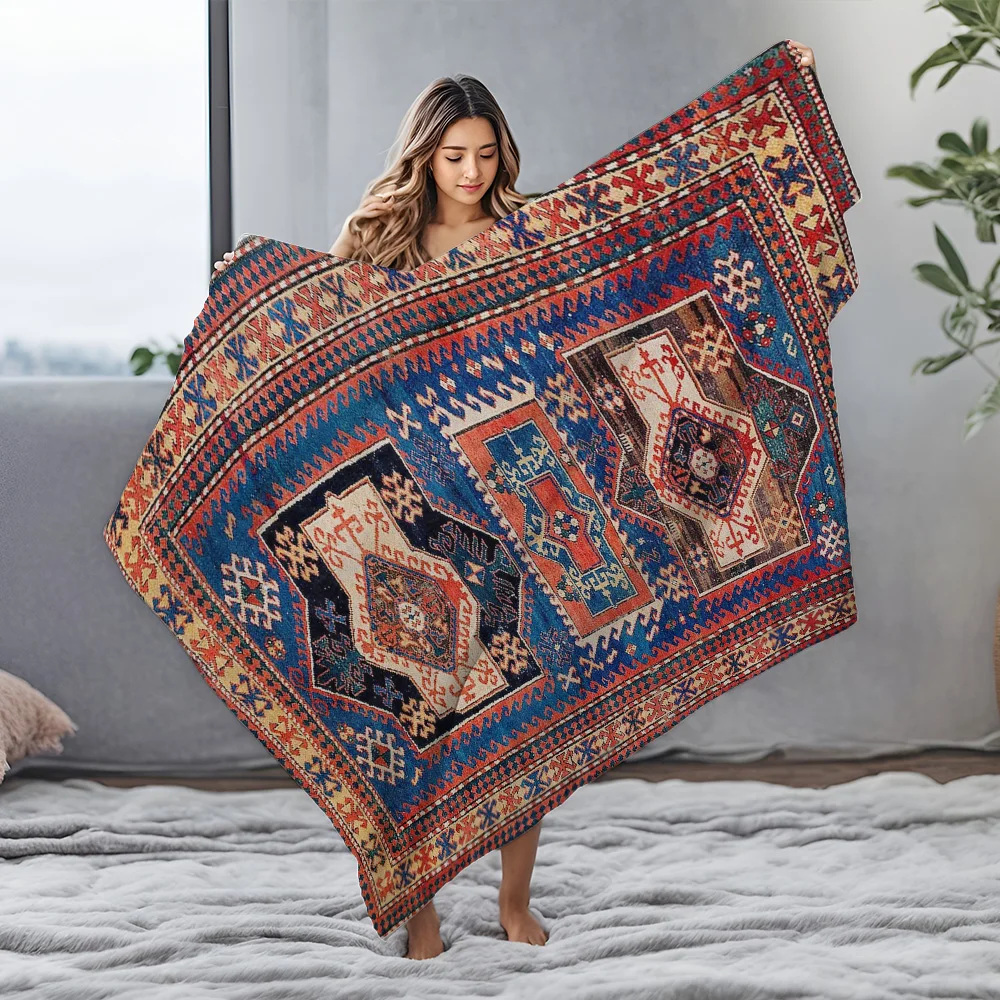 Turkish Vintage Kilim Rug Handmade Area Rug Traditional Moroccan Shag Rug for Living Room Bedroom Decor view 4