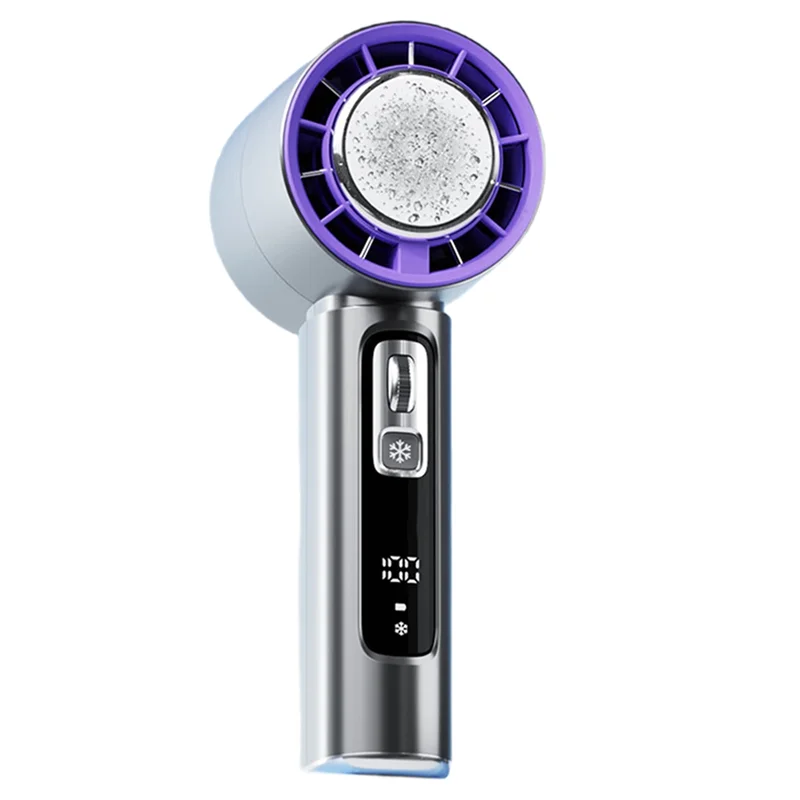 

B15C 100-скоростной регулируемый турбо-мини-вентилятор со светодиодным дисплеем, ледяное охлаждение, персональный ручной вентилятор, темно-серый