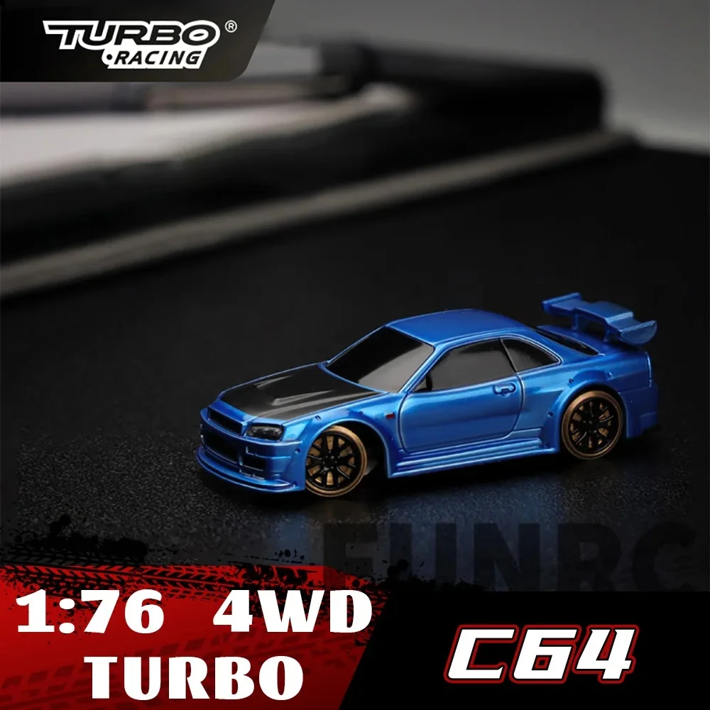 Turbo Racing C64 RTR 1/76 2.4G RWD Mini Drift RC Car Built In Gyro Micro Sports Truck LED Lights Full Proportional Vehicles Mode