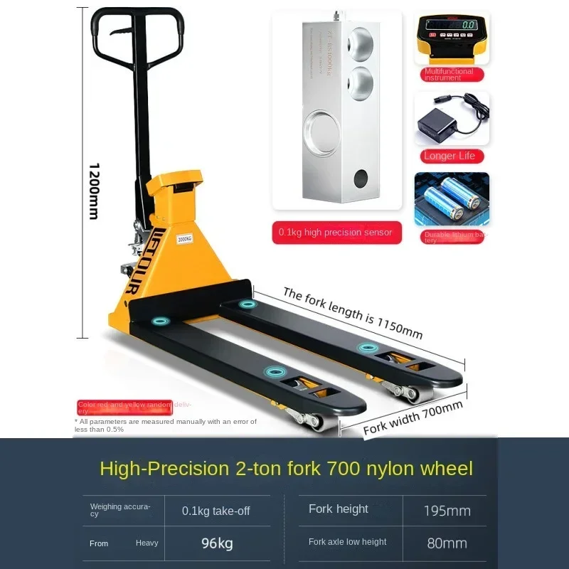 2025 Electronic Forklift Scale Manual Hydraulic Truck High Precision Belt Weighing Great Car Weighbridge Pallet Truck