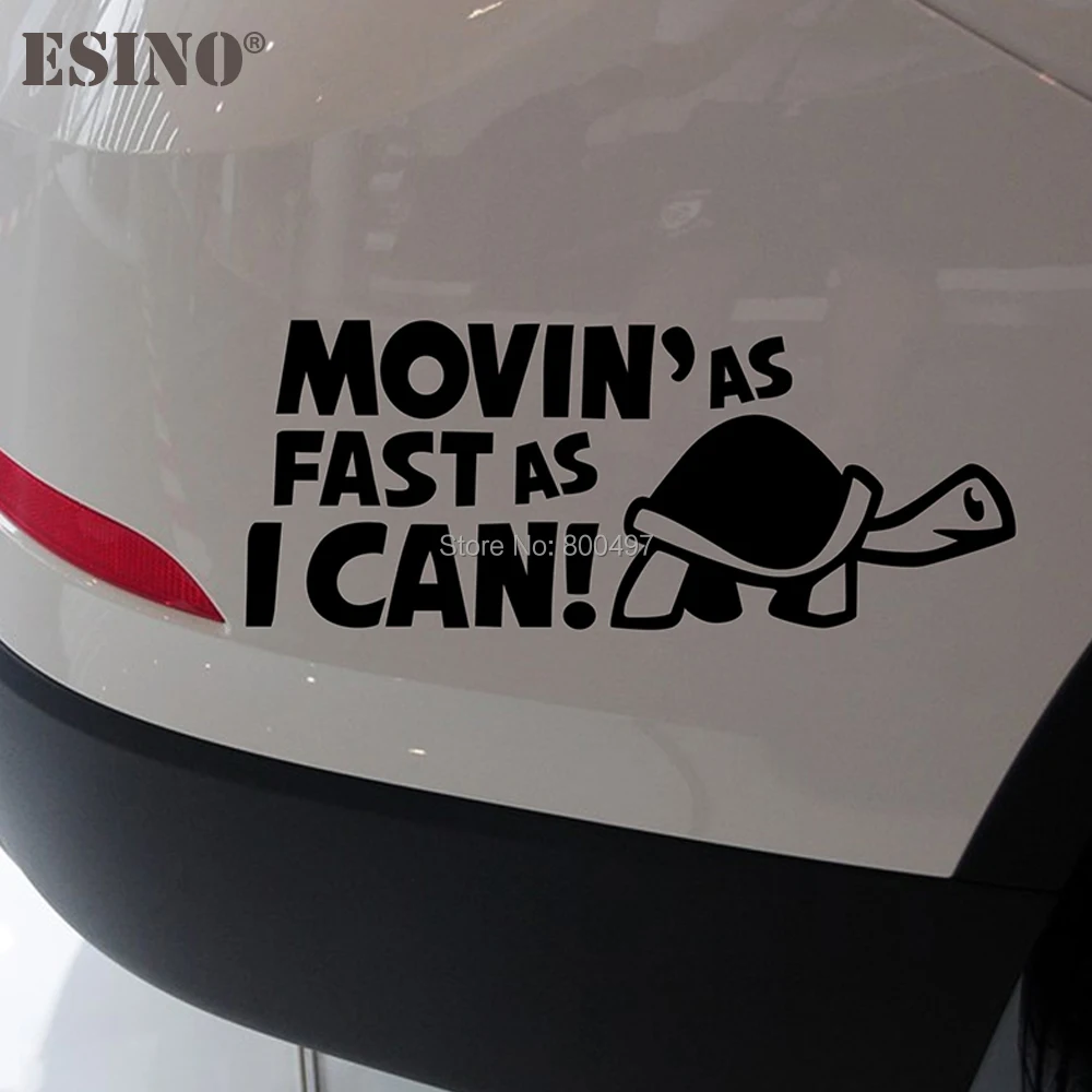 

Новый движущийся, как быстрый, как я могу, светоотражающая креативная авто наклейка, мультяшная наклейка на автомобиль, наклейка на бампер, кузов, креативный узор, винил