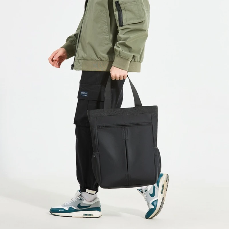 

Large Tote Bag for Men 2025 Vintage Oxford Cloth Big Man Handbags Japanese Korean Luxury Brand Male Hand Bag Black Briefcase