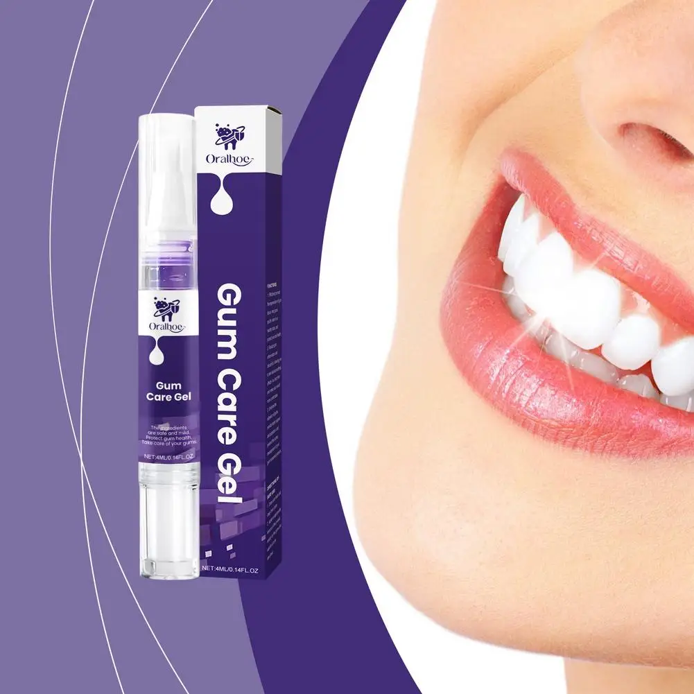 Purple Gum Care Gel Daily Oral Hygiene Routine Soothing Sensitive Gums Natural Plant Based Formula Portable Refreshing Care Pen