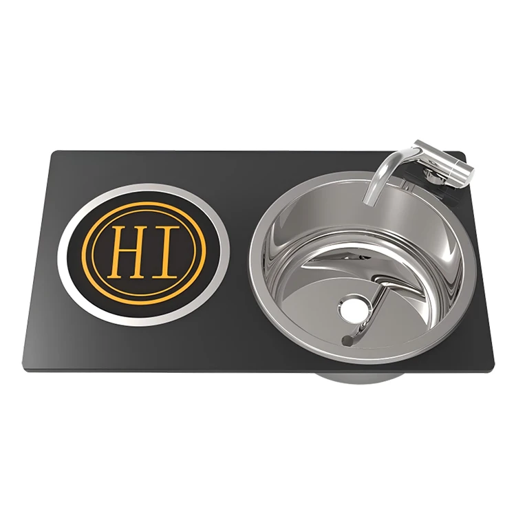

JDA Compact Innovative RV Sink & Induction Cooktop Combo SS304 Stainless Steel Space-Saving For Mobile Home Caravan & Van Life