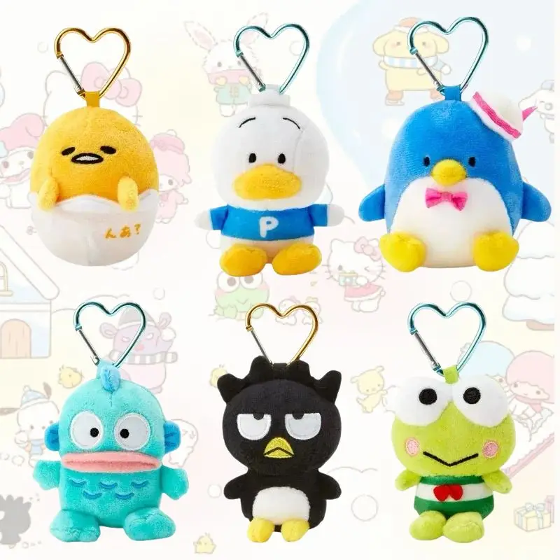 Llavero de Peluche Kawaii Sanrios Gudetama Sam Gudetama Ahiru no Pekkle, Llavero Hangyodon, Colgante de Peluche My Melody para Mochila