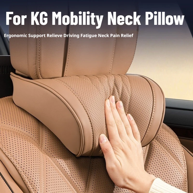 2 Pcs Luxury Car Headrest Pillow For KG Mobility Torres Torres EVX Torres Hybrid Musso Musso EV Memory Foam Car Neck Pillow
