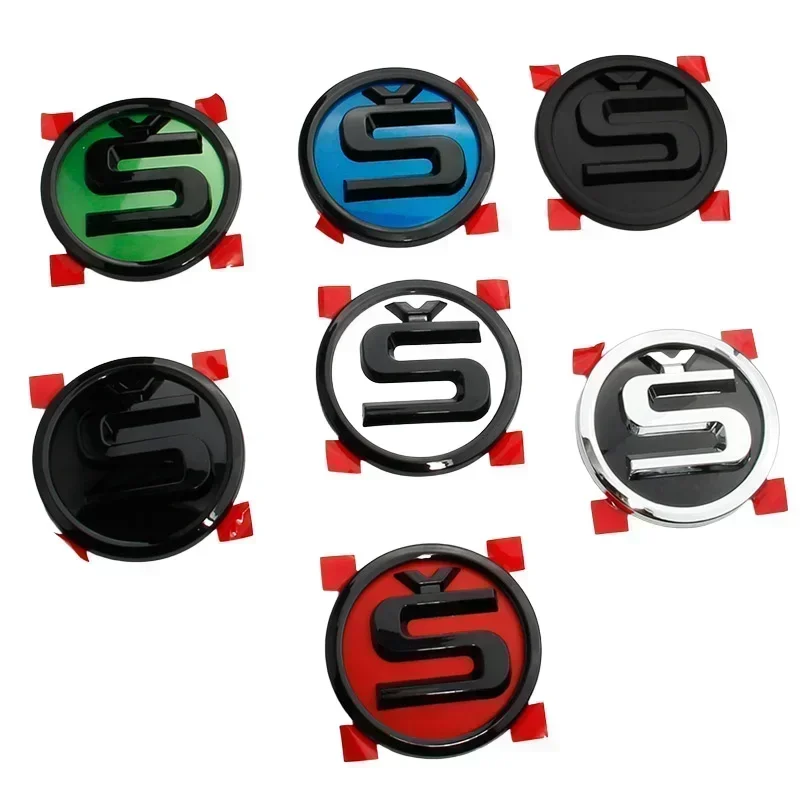 80mm/90mm Badge For Skoda Fabia 1 2 Octavia Superb Rapid Yeti Karoq Vision Kodiaq Car Front Hood Emblem Rear Trunk Accessories