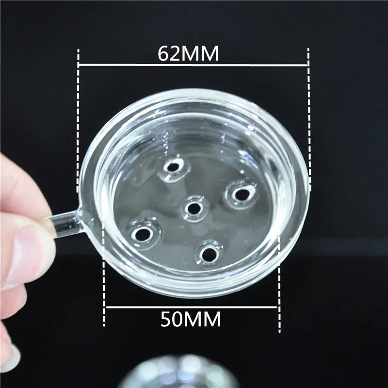 10Pieces 54mm Glass Screen Hookah Plate Charcoal Foil Charcoal Holder Portable Glass Hookah Bowl