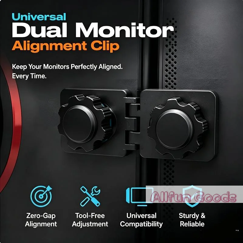 [T5]Dual Monitor Alignment Fixer Clip Tool-Free Zero Gap Screen Connector for Gaming Live Streaming Multi-Screen Setup