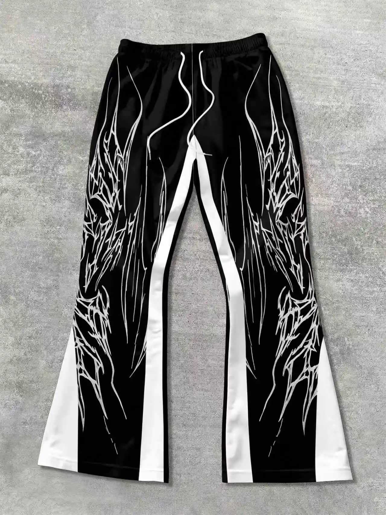 

Hip Hop Vintage Pants Men Loose 3D Print Trousers Casual Sweatpants Mid Waist Y2k Flared Pants Sporty Female Clothes Streetwear