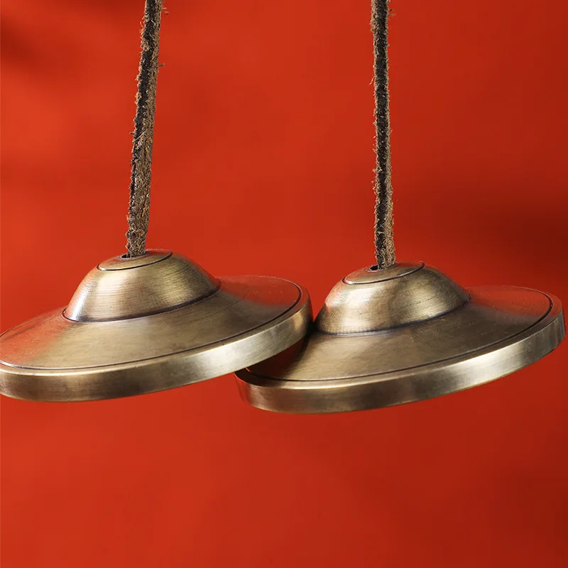 Cymbales Tingsha en cuivre faites à la main au Népal, instruments de percussion, tailles grande et petite, cloches de méditation pour le yoga et la pleine conscience