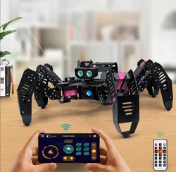 Hiwonder Hexapod Robot Spiderbot Kit Ultrasonic Secondary Development Compatible With Arduino Programming Spider Bionic Robot