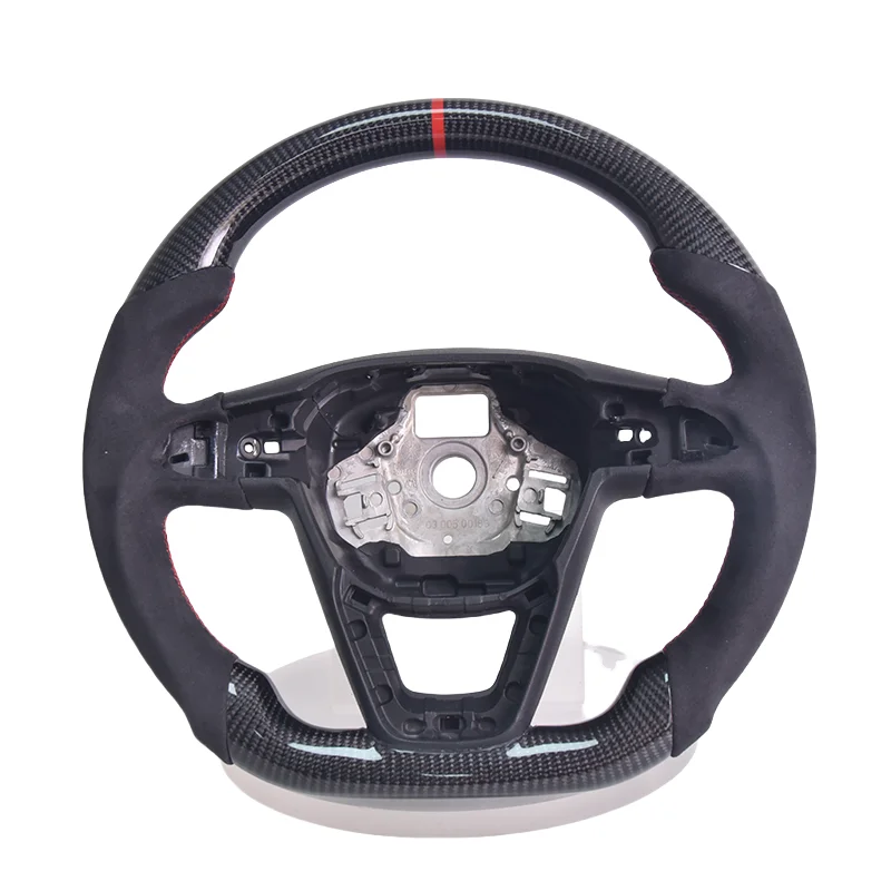 

Модернизированный светодиодный замшевый руль из углеродного волокна для Seat Leon Cupra Mk3 2013 2014 2015 2016 2017 2018 2019 автомобильные аксессуары