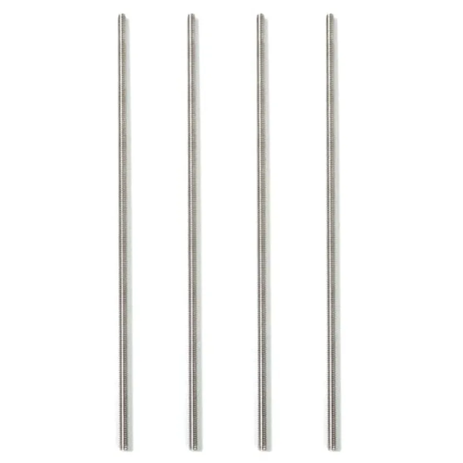 قضيب ملولب بالكامل من الفولاذ المقاوم للصدأ مقاس 1 4 بوصة 28 خيط مقاس 12 بوصة طول خيوط اليد اليمنى 4 قطع