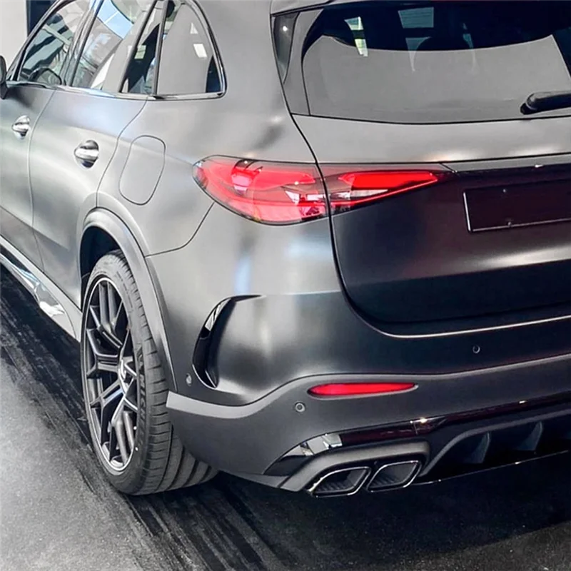 A44F-для Mercedes Benz GLC Class X254 AMG Line 2023 2024, накладка на задний бампер, спойлер, плавники на крыло, черный