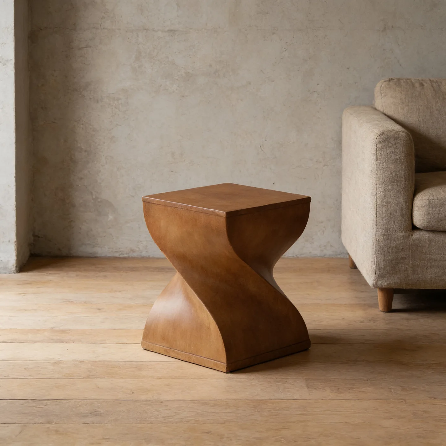 Modern simple magnesium mud edge few bed and breakfast living room creative rotating shape coffee table bedroom design photosens