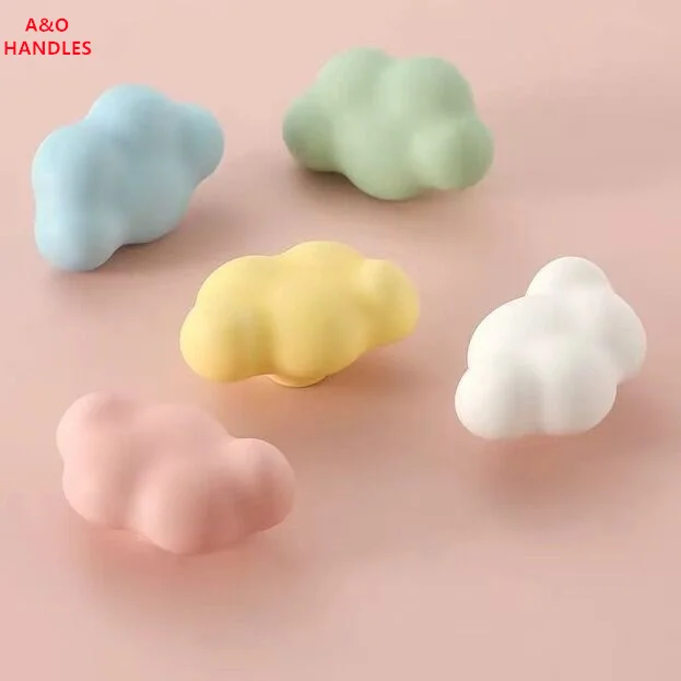 Handles Drawer Cabinet Furniture Kitchen Handles for Cabinet Knob Door Drawer Knob Colour Ceramics Cloud Star Single Hole