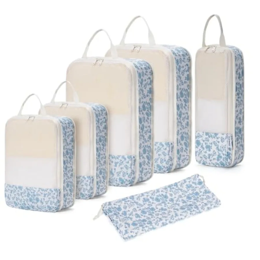 

Набор из 6/5 компрессионных упаковочных кубов для путешествий, органайзеры для ручной клади для женщин, сумки-органайзеры для рюкзаков, багажа, чемоданов, спортивных сумок