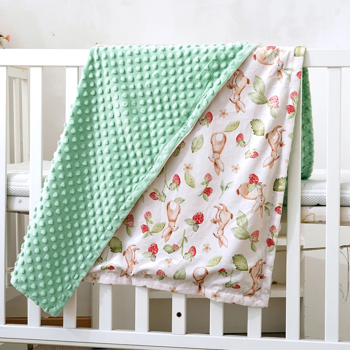 Kangobaby Spring And Autumn 100% Polyester Warm Soft Breathable Baby Sleeping Blanket Newborn Wrapping Baby Quilt 75X100cm