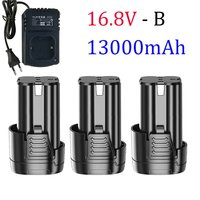 100%New 16.8V 13000mAh rechargeable lithium-ion battery tool, electric drill, screwdriver, wireless drill wholesale