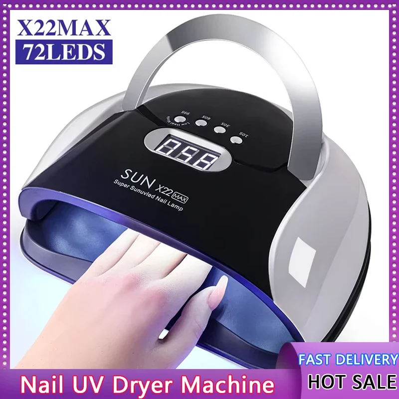 

72 светодиодная лампа для дизайна ногтей Светодиодная УФ-сушилка для ногтей Машина для дизайна ногтей для отверждения гель-лака Лампа для ногтей с автоматическим датчиком
