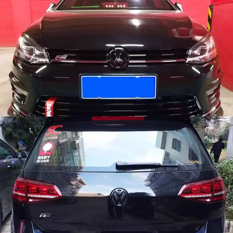 شعار سيارة الجبهة مصبغة الخلفي الجذع لاصقة تزيين اكسسوارات لفولكس واجن GTI جولف بولو 6 7 باسات VW CC تيجوان T-ROC جيتا #6