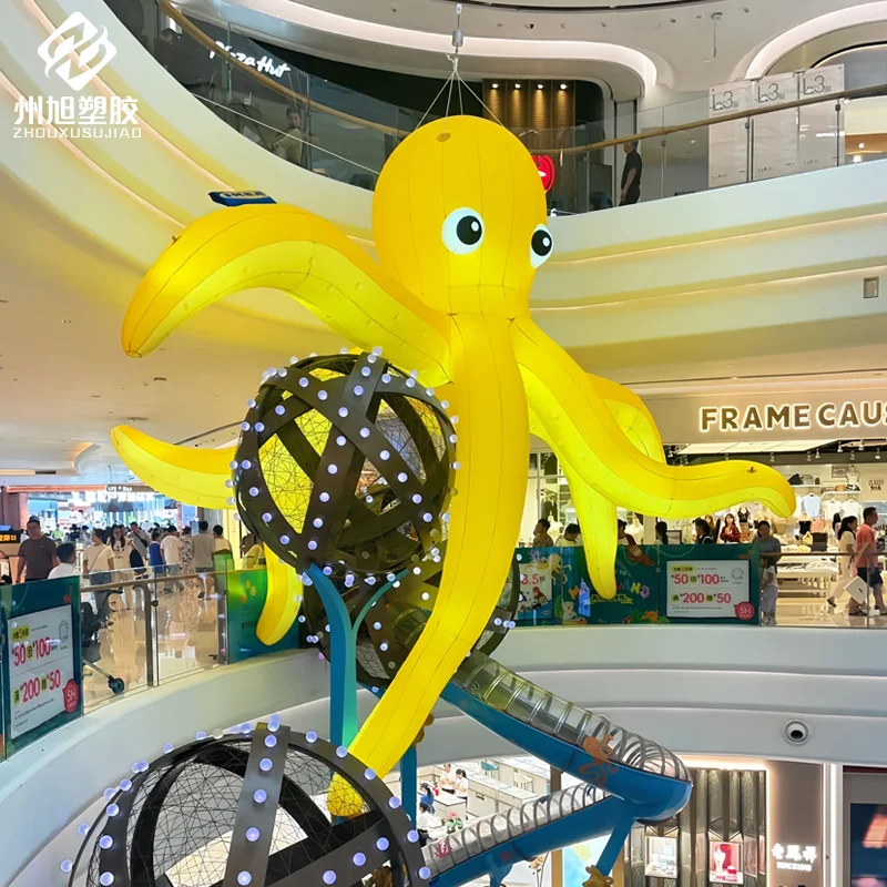 

Giant inflatable hanging octopuses with long tentacles, decorative props for shopping mall music festival events and parties
