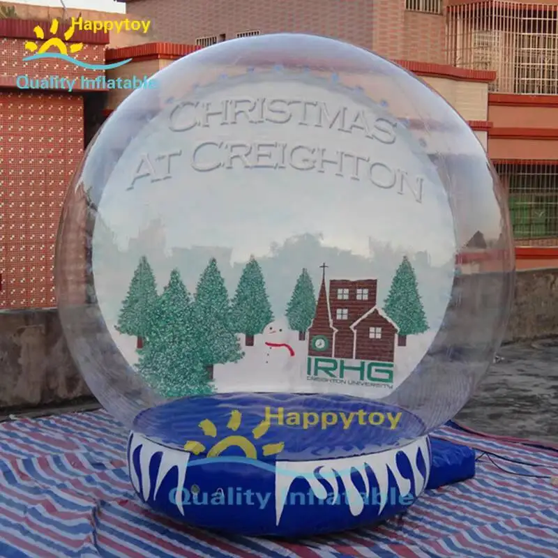 3 M 4M 5M Yard Advertising Snowball Bubble Tent Indoor Santa Inflatable Snow Dome,Snow Globe,Clear House