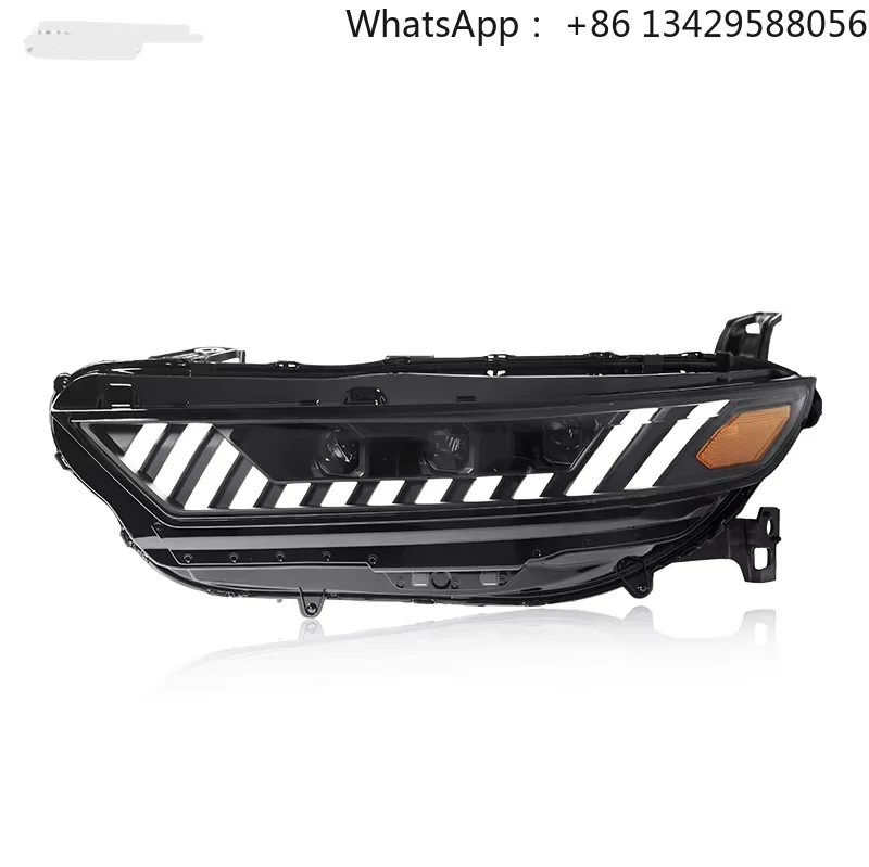 For Yingshipai 11-Generation Accord Headlight Assembly Modified Audi Daytime Running LED Lens Lamp 6000k Color Temperature 12v