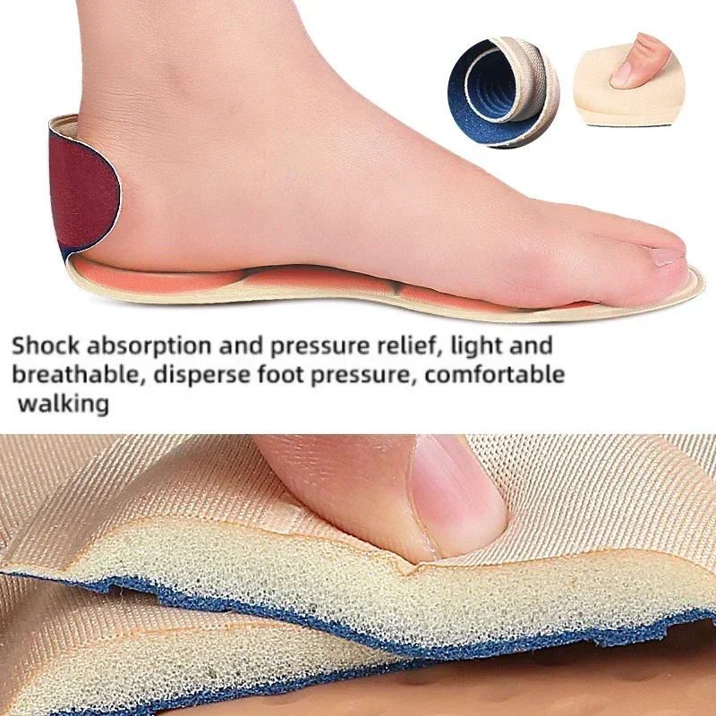 7d Zacht Traagschuim Inlegzolen Dames Hoge Hak Schoenen Inlegzolen Anti-Slip Binnenzool Comfort Ademend Voetverzorging Comfort Massage Pads