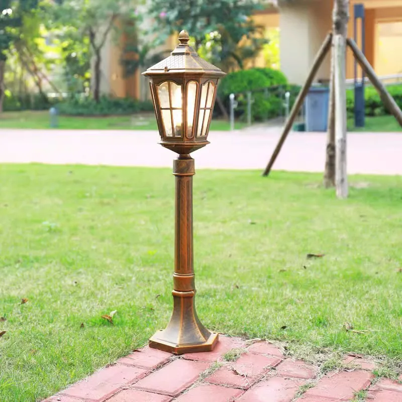 European Style Vintage Lawn Lamp Villa Garden Landscape Lights Community Park Street Lamps Outdoor Waterproof Lighting AC85-265V