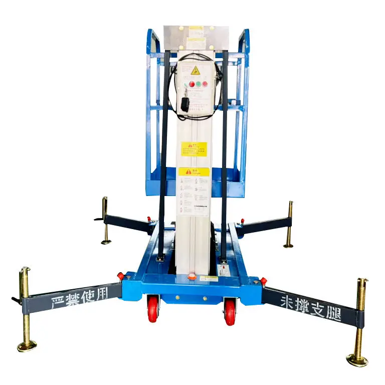 Customized Single Column Hydraulic Aluminum Alloy Vertical Single Mast Lift Platform Mobile Small Lift
