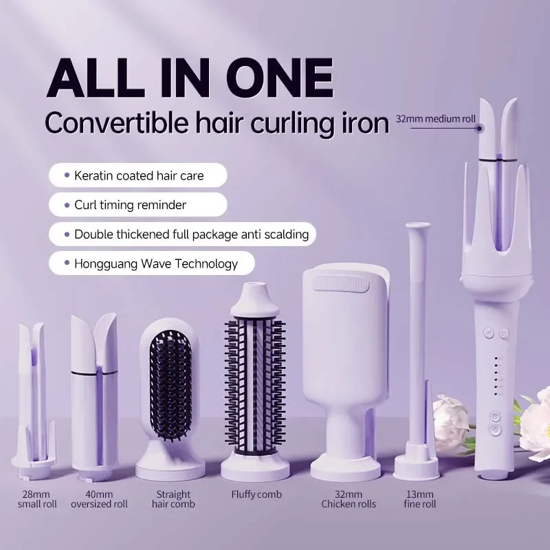 Bestseller All-in-one Curling Iron Automatic Negative Ion Size Curling Without Damaging Hair Changing Curler