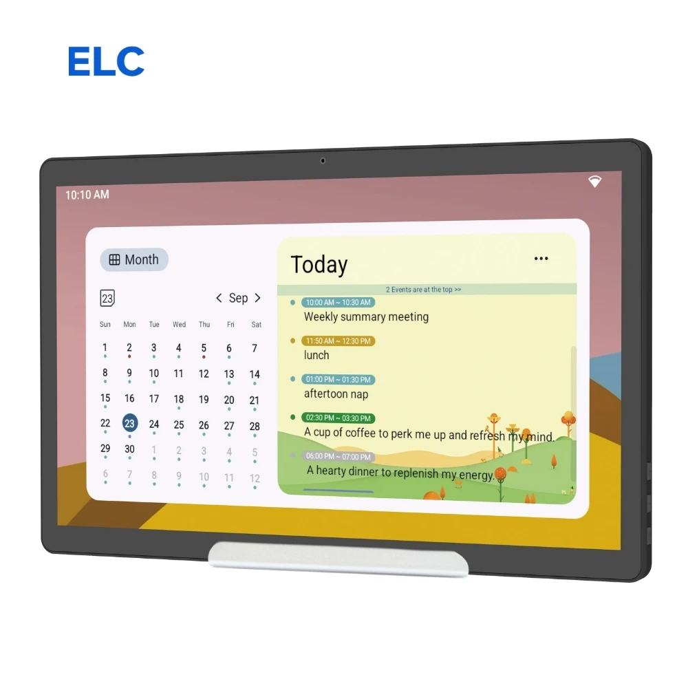 Smart Touch Screen Desk Digital Calendar Google Family Calendar 21.5 Inch Android Tablet Black Calendar Display Interactive