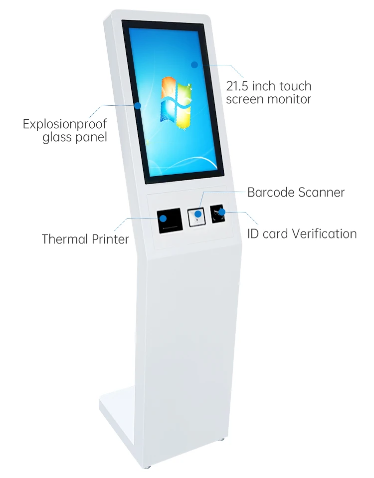 19inch Capacitive 10-Touch Points Touch Screen Stand for Bank & Shopping Mall Information Kiosk with SDK Windows XP/7/8 Support