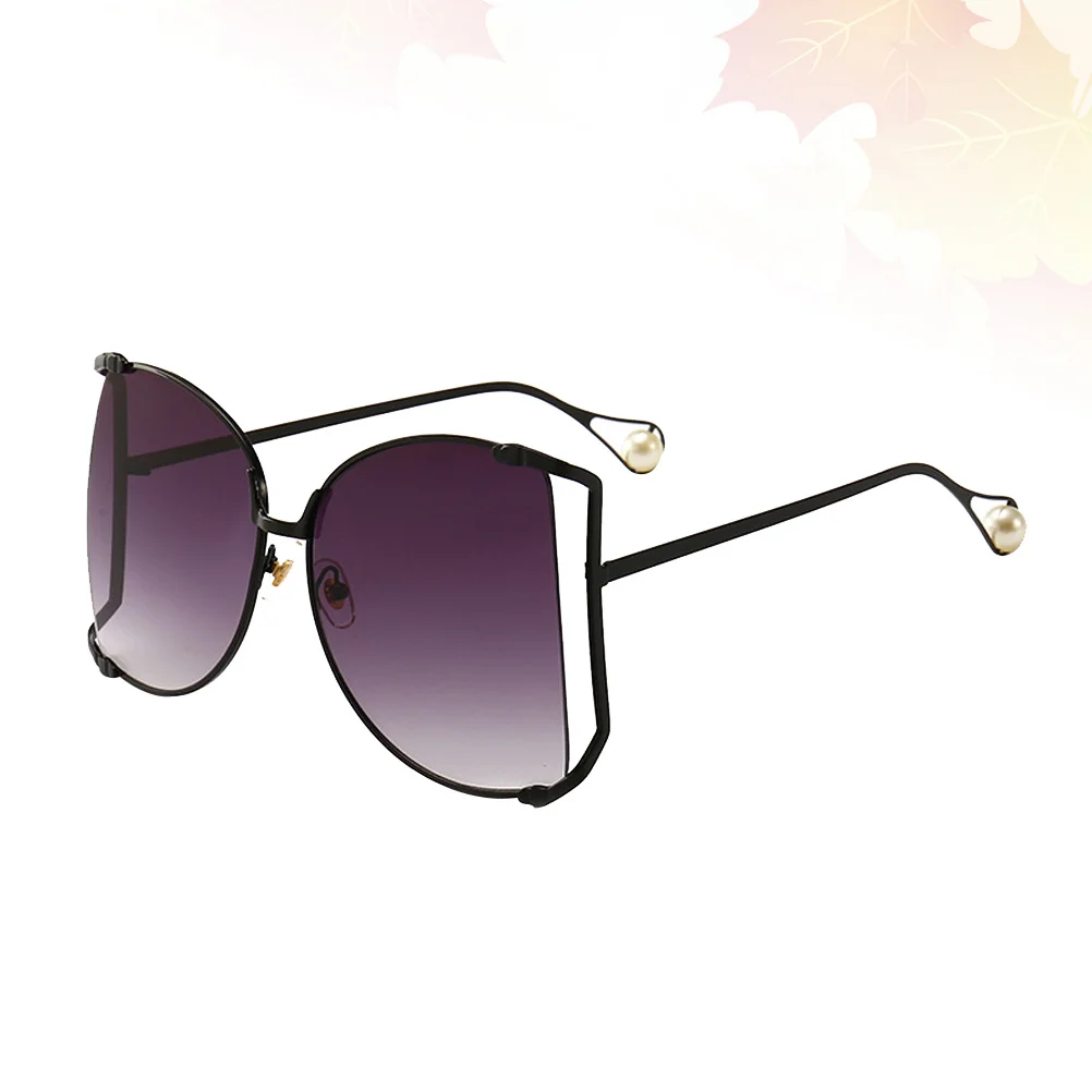 

Women Sunglasses Fashion Black Grey Lens Lightweight Durable Metal Frames Party Glasses for Outdoor and Party Decoration