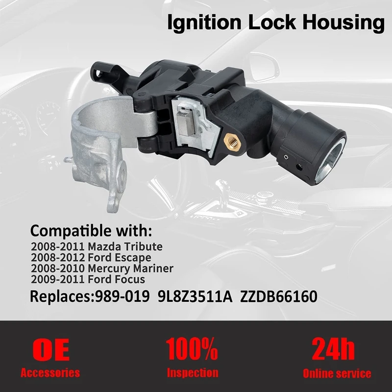 Ignition Lock Housing Replaces 989-019 9L8Z3511A 9L8Z-3511-A For Ford Escape Mazda Tribute Mercury Mariner Ford Focus