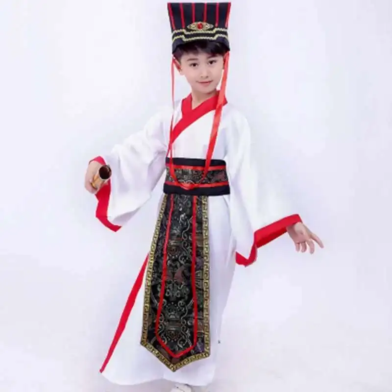 Kimono traditionnel chinois pour enfants et adultes, costume ethnique vintage, cosplay, robe chinoise Hanfu, costumes d'étudiant ancien